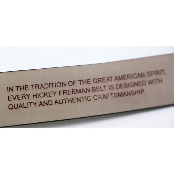 Hickey Freeman BROWN GENUINE LEATHER 1 1/4"Wd DRESS MEN'S BELT Sz 32/80 (45M - Picture 7 of 14